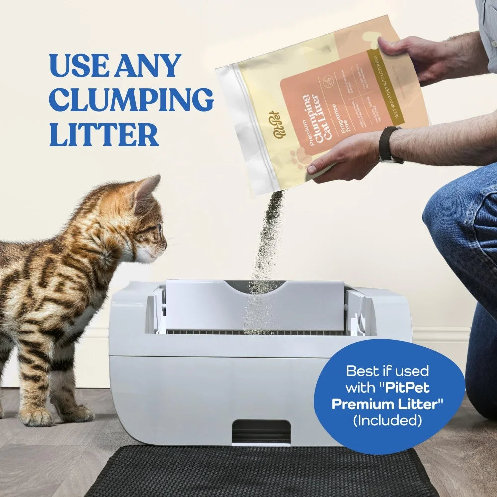 Smart WiFi Automatic Self-Cleaning Cat Litter Box with App Control & LED Indicators