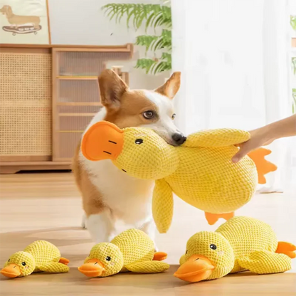 Stomping Duck Plush Dog Toy for Teeth Cleaning