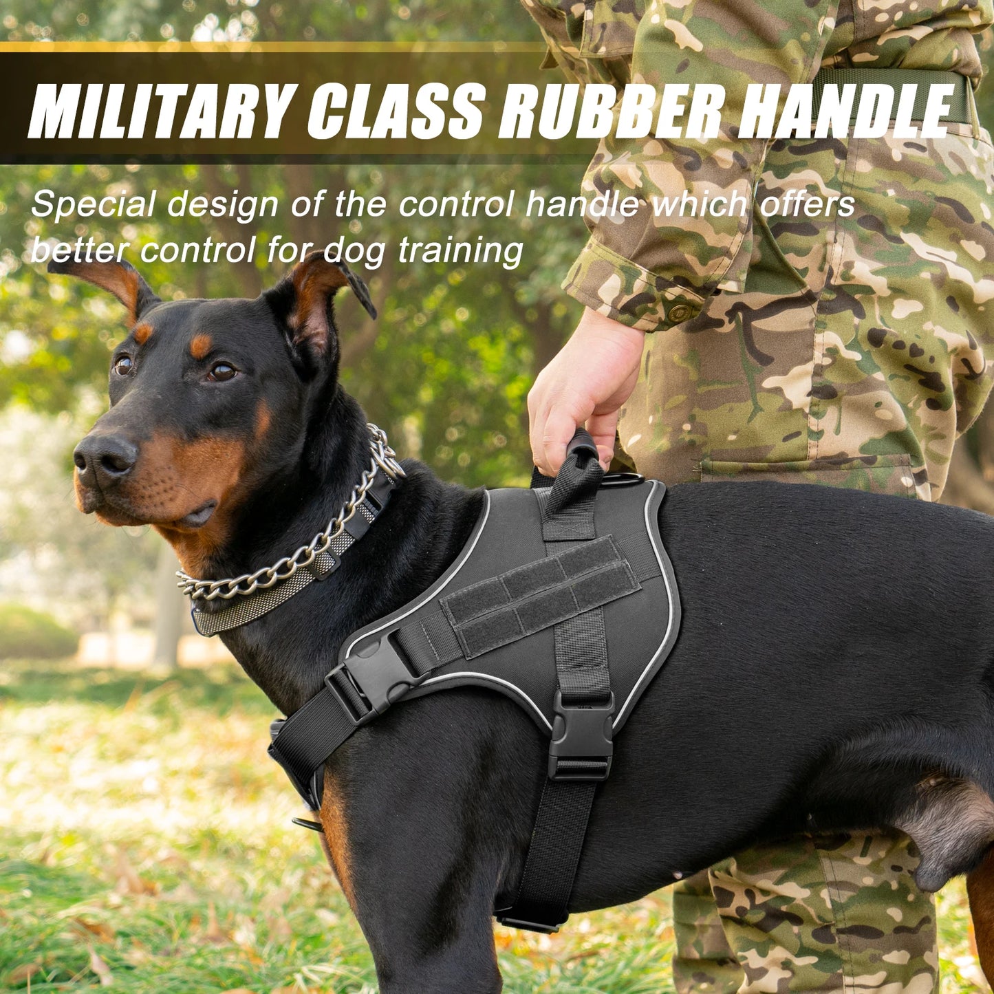 Tactical Dog Harness with Quick Release Buckle