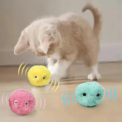 Smart Interactive Cat Toy Ball with Catnip & Squeaky Sounds