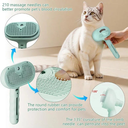 Pet Steam Spray Hair Comb
