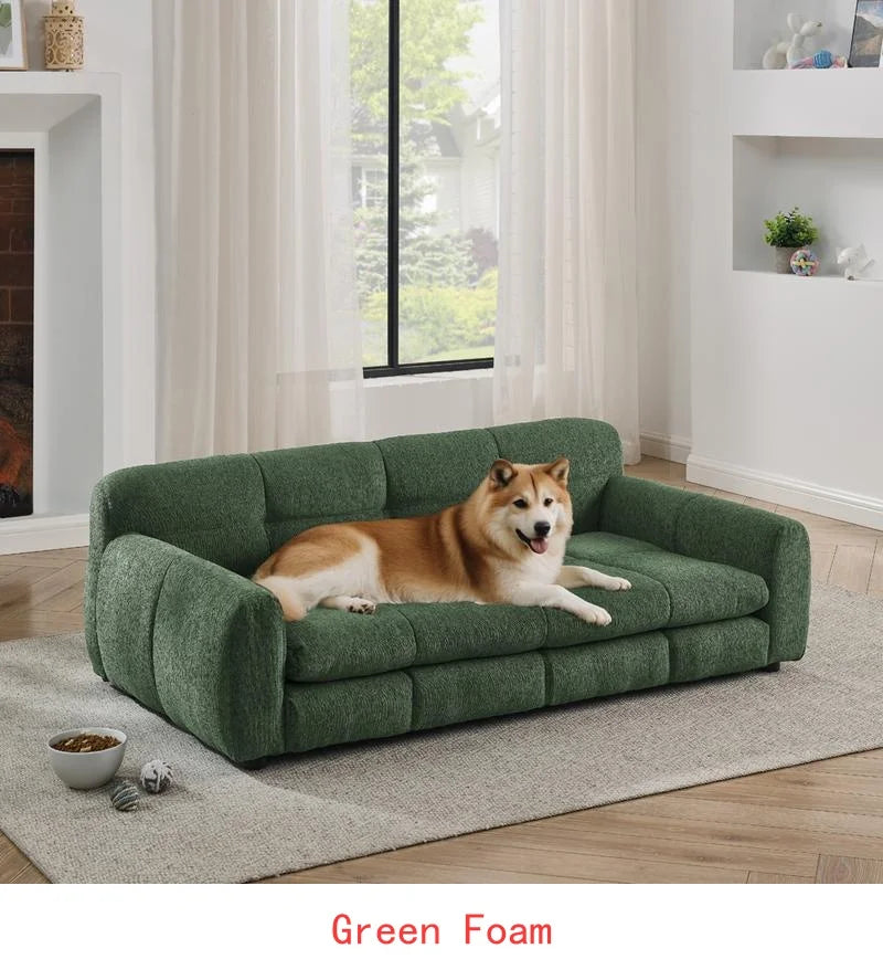Olive Green Elevated Pet Sofa Bed