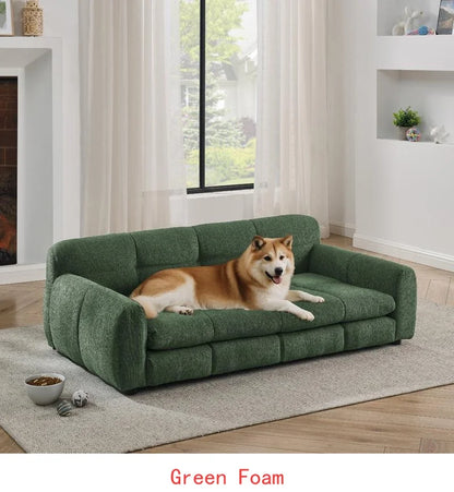 Olive Green Elevated Pet Sofa Bed