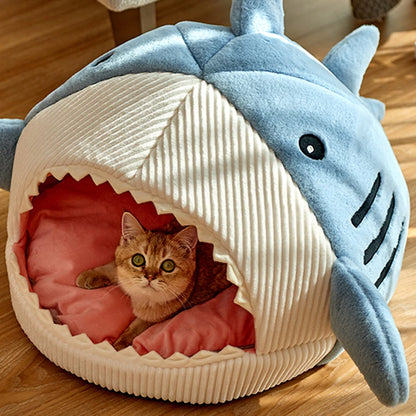 Enclosed Warm Cotton Cat Bed Cave
