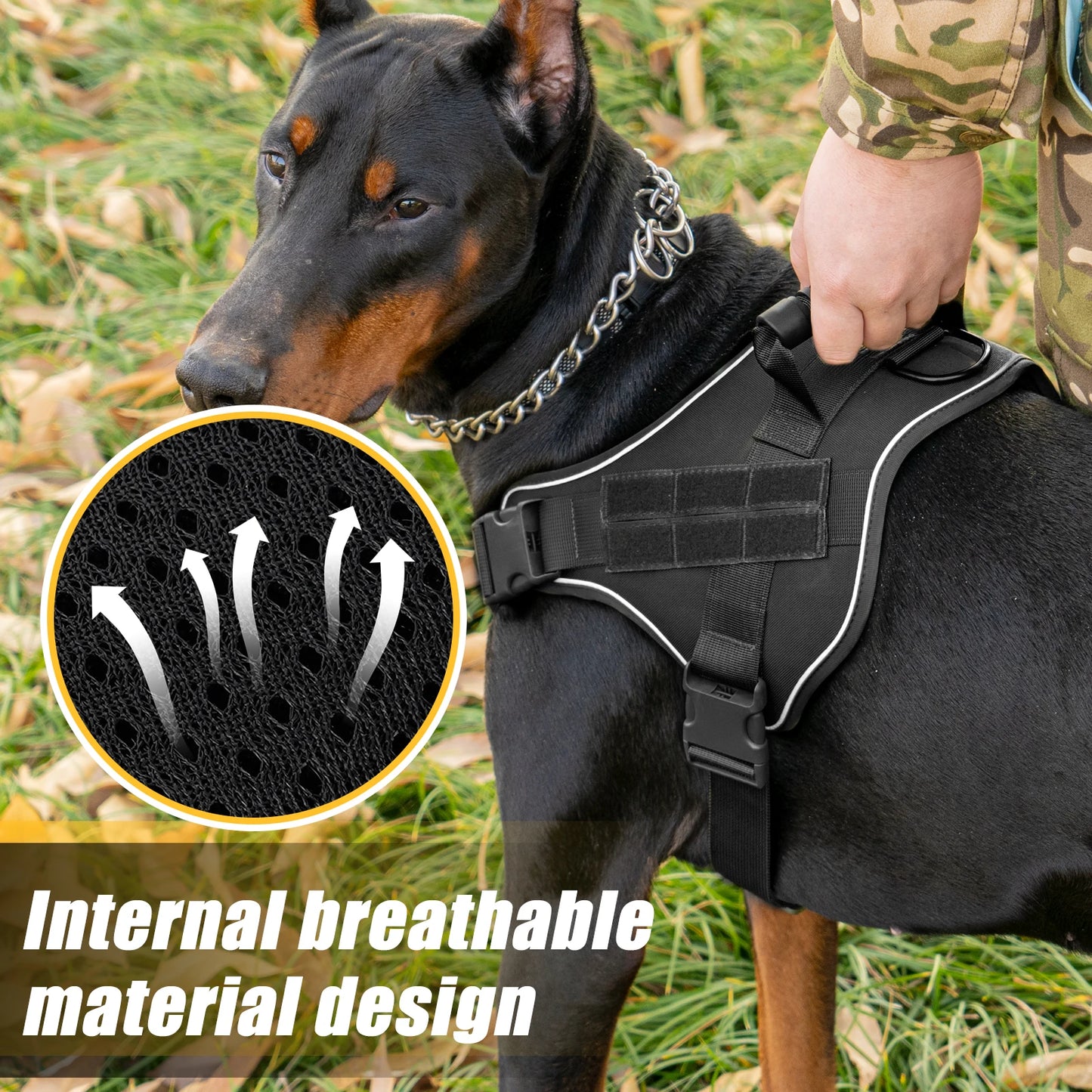 Tactical Dog Harness with Quick Release Buckle