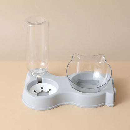 Automatic Pet Feeder & Water Dispenser – All-in-One Bowl