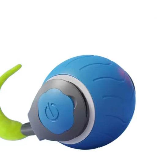 Interactive Rolling Ball Cat Toy with Faux Tail