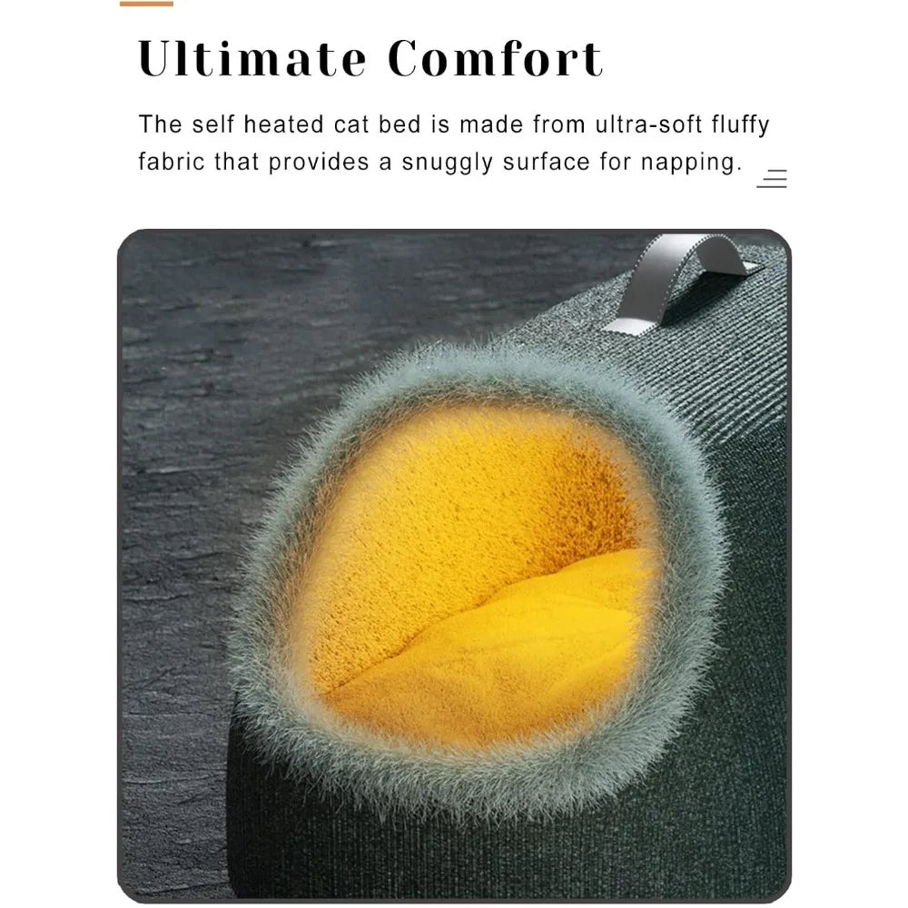 9-Level Temperature Control Self-Warming Bed for Cats & Small Dogs