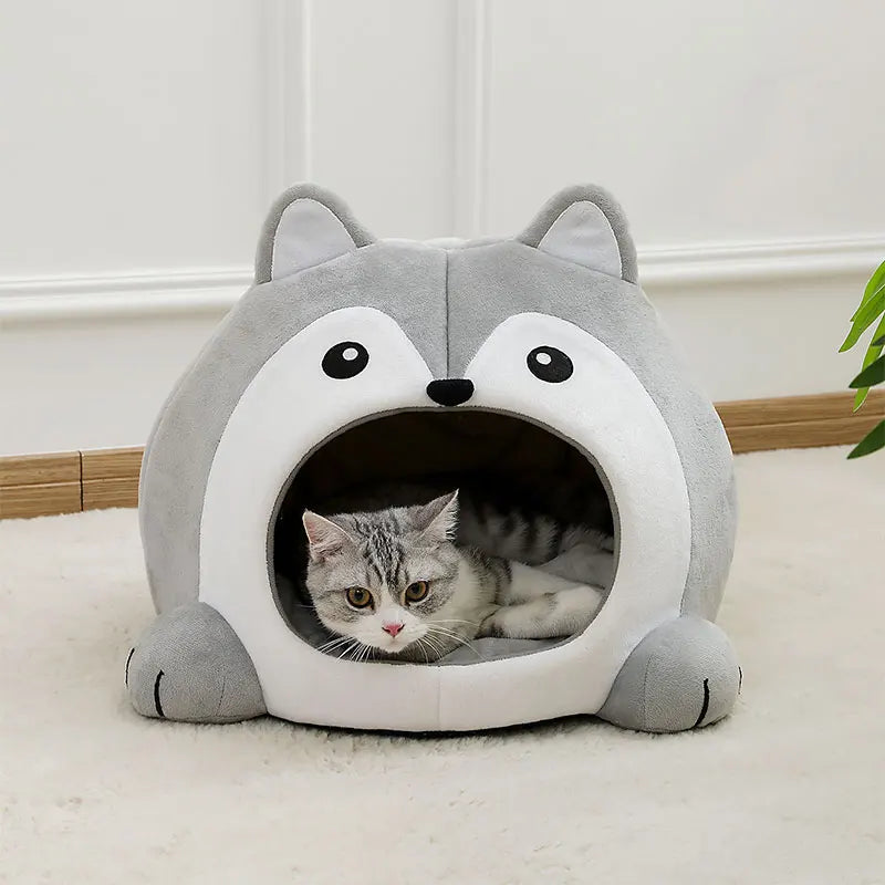 Soft Plush Cat Bed House