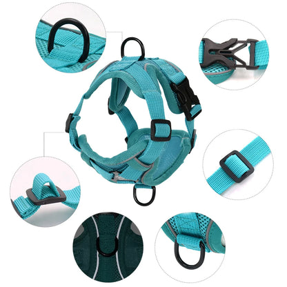 Breathable Reflective Pet Harness & Leash Set