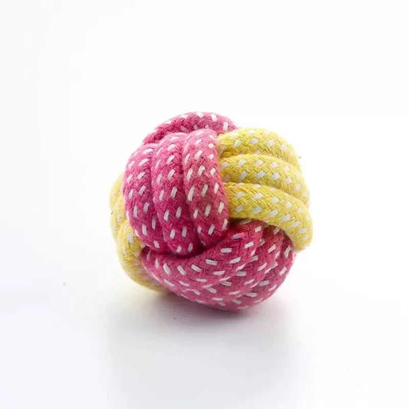 Candy-Colored Rope Ball Chew Toy for Dogs & Cats