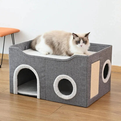 Warm Plush Cat Bed House