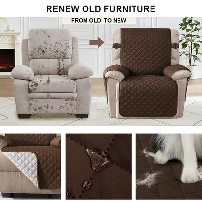 Seater Quilted Recliner Sofa Cover