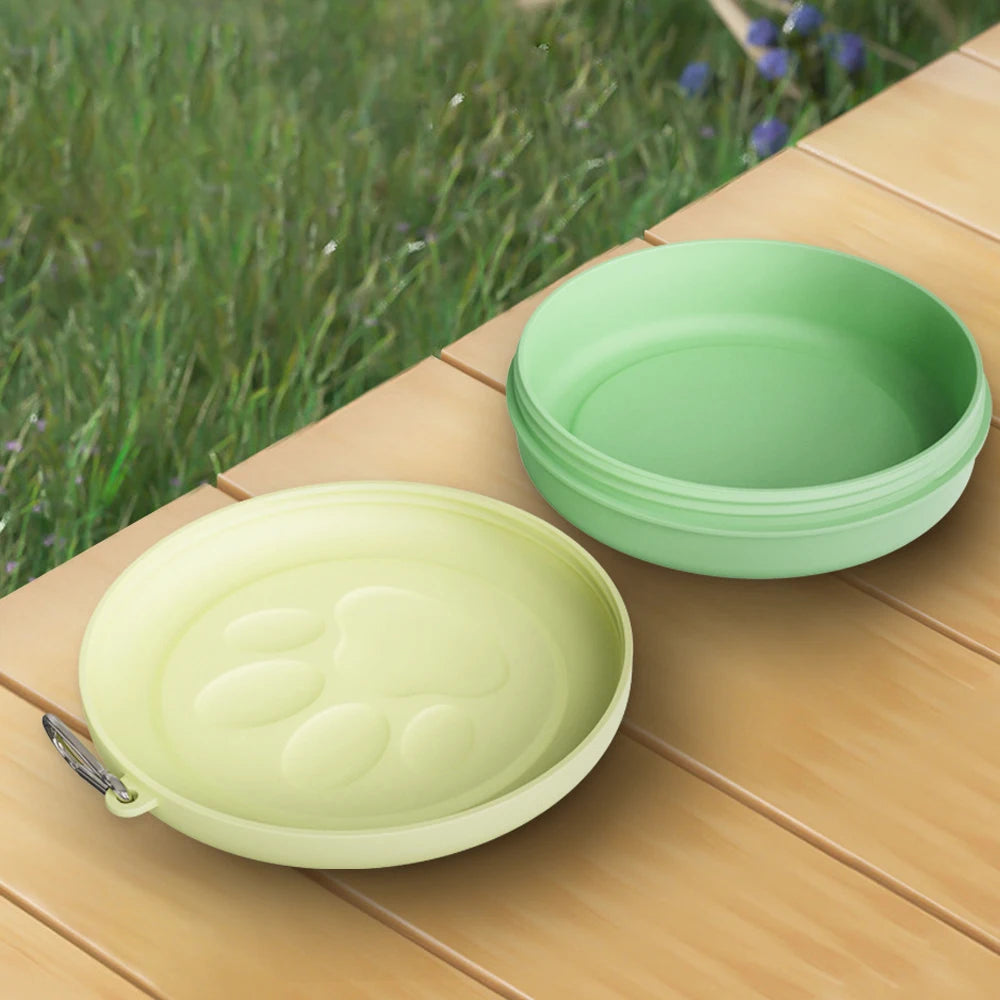 Portable Travel Pet Food & Water Bowl