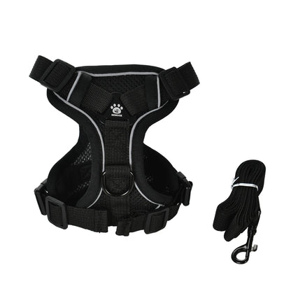 Breathable Reflective Pet Harness & Leash Set