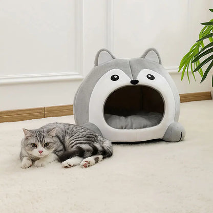 Soft Plush Cat Bed House