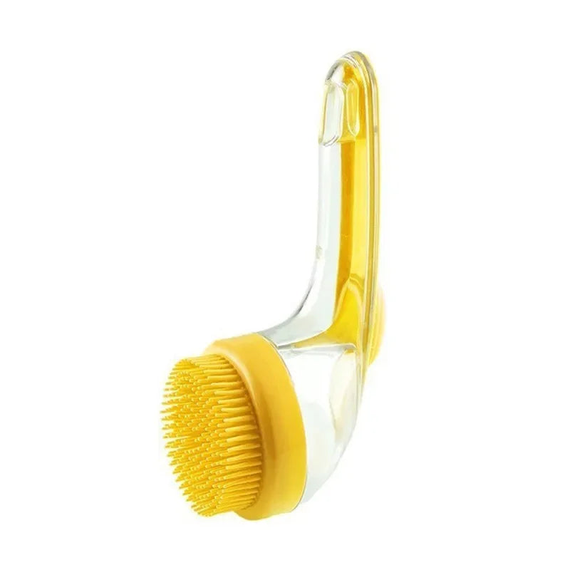 Long Handle Pet Bath Brush with Built-in Shampoo Dispenser