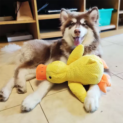 Stomping Duck Plush Dog Toy for Teeth Cleaning