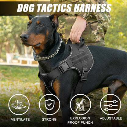 Tactical Dog Harness with Quick Release Buckle