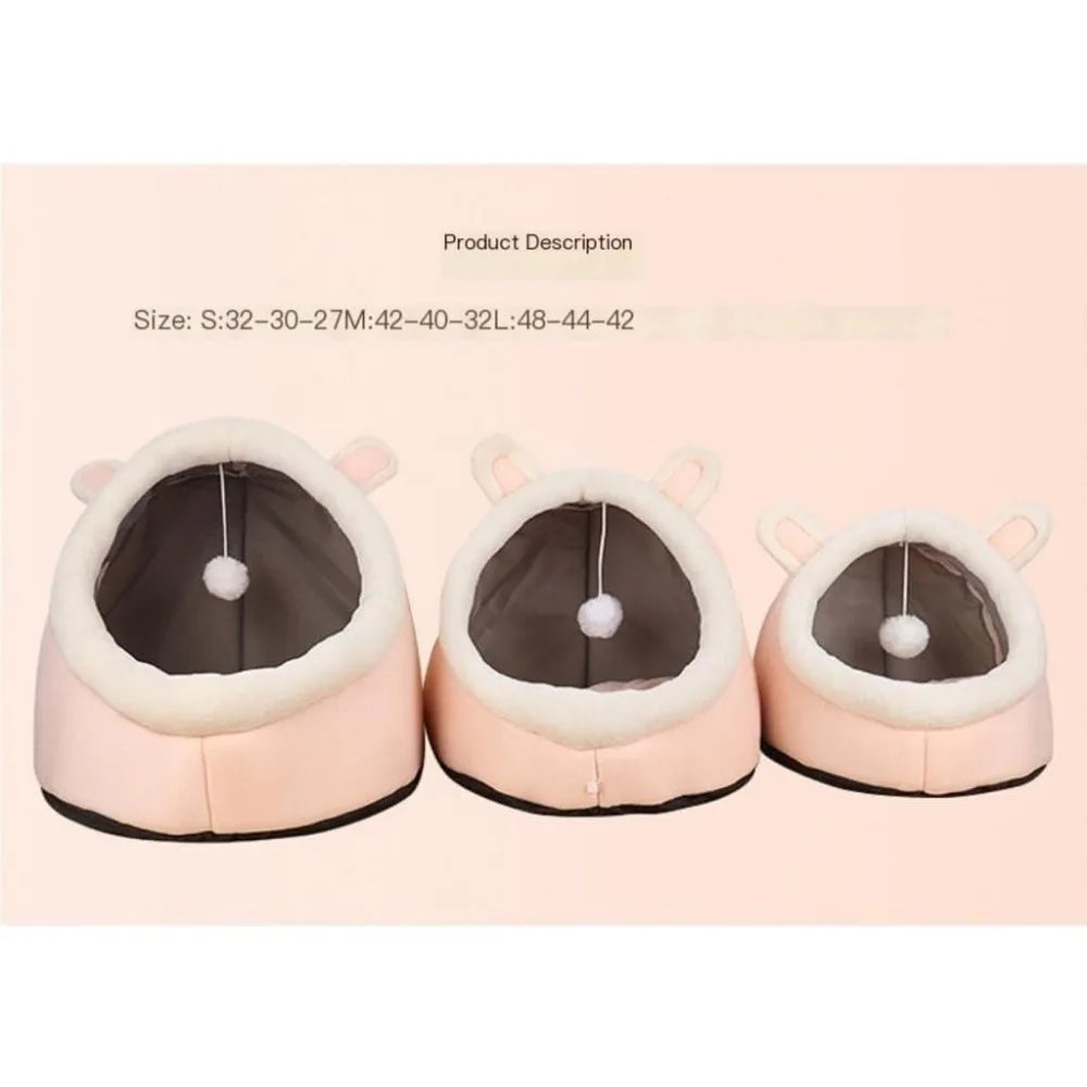 All-Season Enclosed Cat Nest with Thickened Mat
