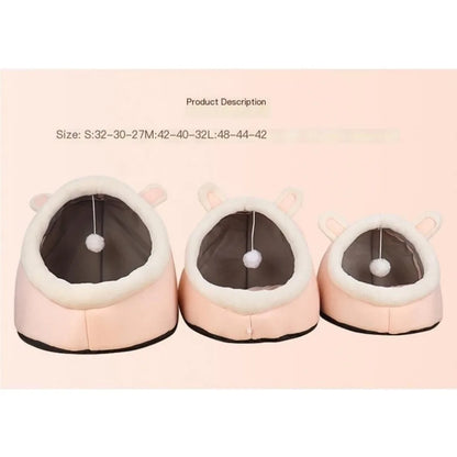 All-Season Enclosed Cat Nest with Thickened Mat