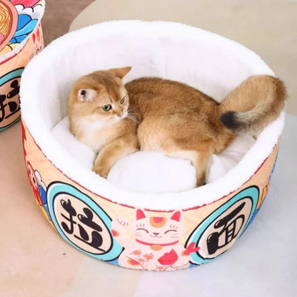 Cozy Instant Noodle Pet Bed for Cats & Dogs