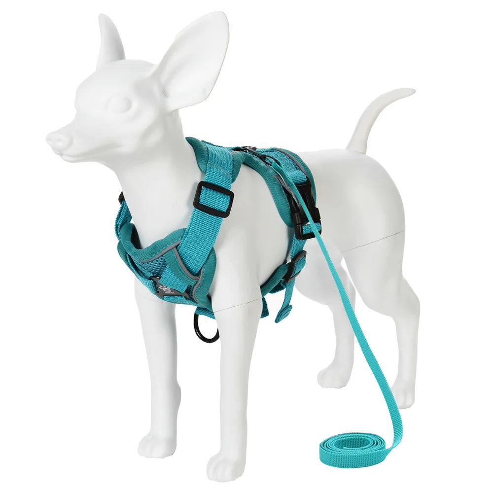 Breathable Reflective Pet Harness & Leash Set