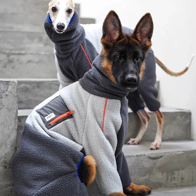 Lamb Fleece Four-Legged Dog Jacket