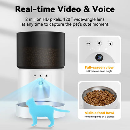 A60 Smart Automatic Pet Feeder with 1080P HD Camera