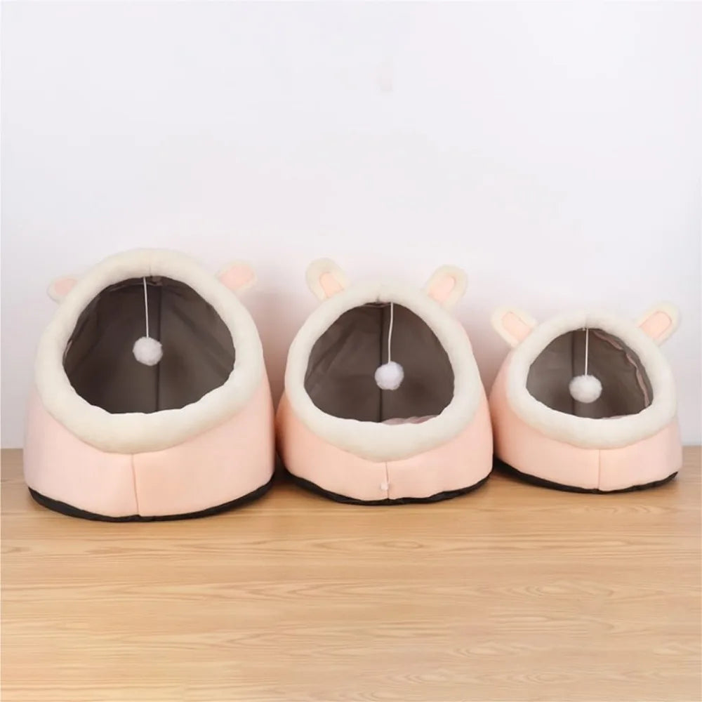 All-Season Enclosed Cat Nest with Thickened Mat