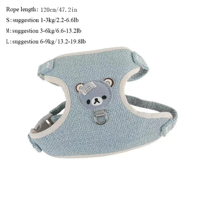 Cute Bear Pet Harness Vest