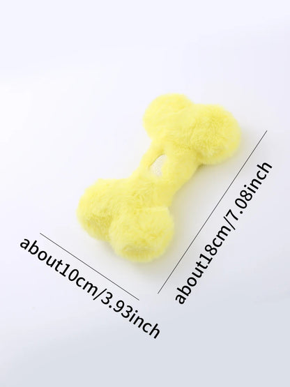Love Bone Plush Squeaky Dog Toy for Chewing & Play