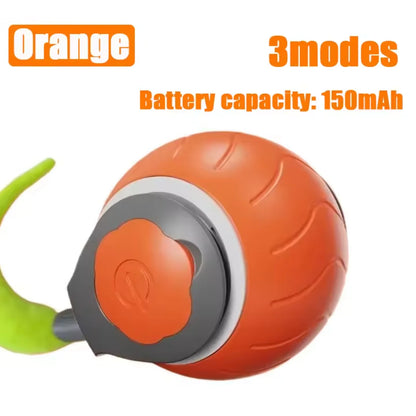 Interactive Rolling Ball Cat Toy with Faux Tail