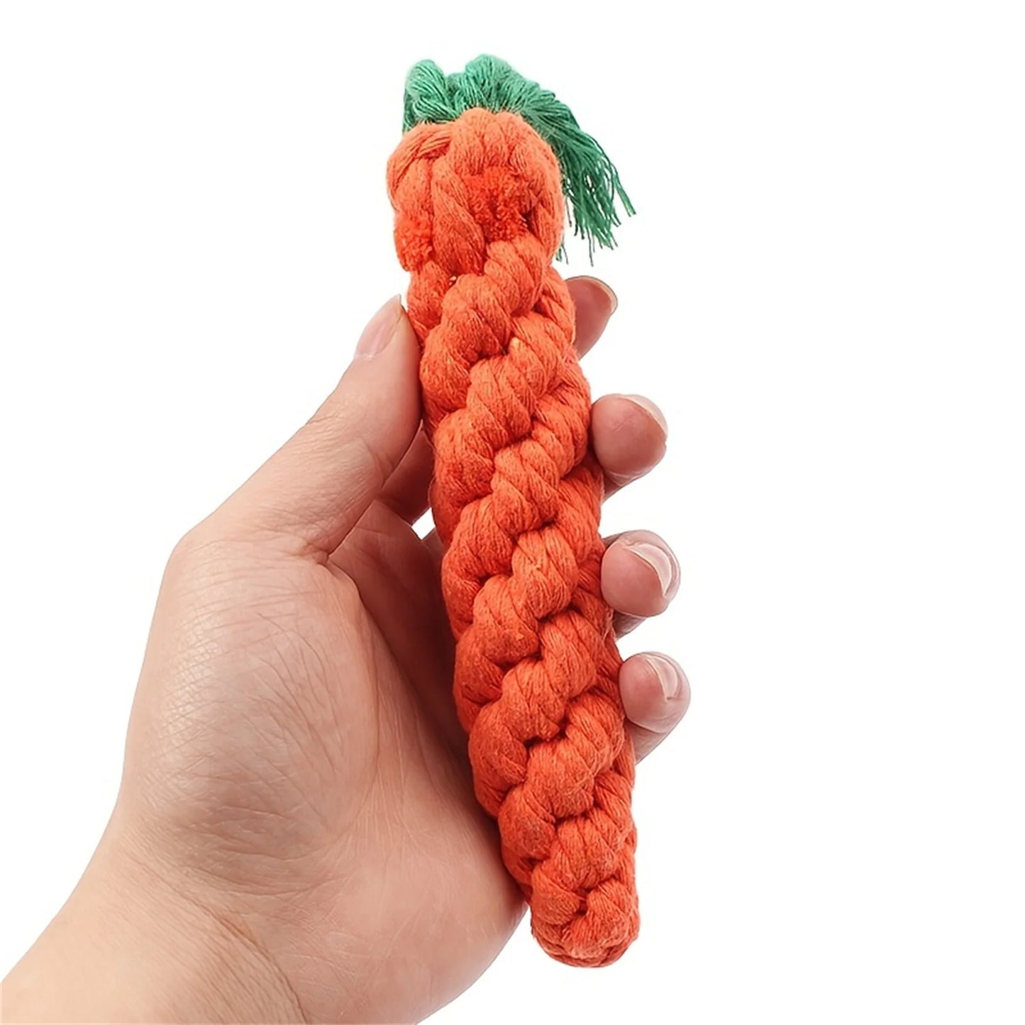 Carrot Cotton Rope Chew Toy for Small Dogs