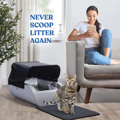 Smart WiFi Automatic Self-Cleaning Cat Litter Box with App Control & LED Indicators