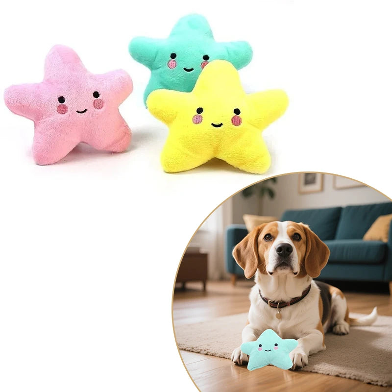 Plush Pentagram Squeaky Pet Toy for Dogs & Cats