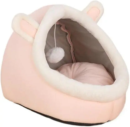 All-Season Enclosed Cat Nest with Thickened Mat