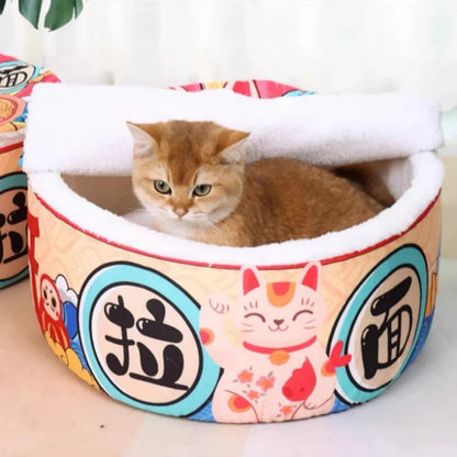 Cozy Instant Noodle Pet Bed for Cats & Dogs