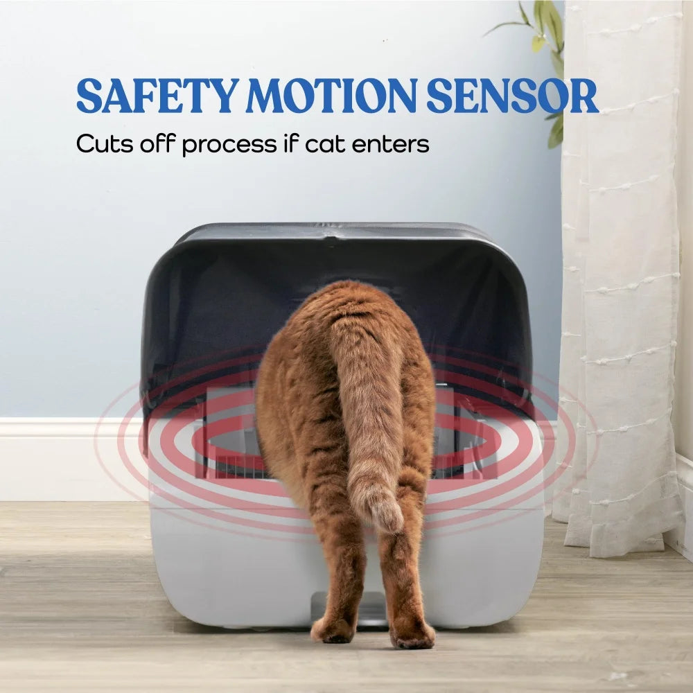 Smart WiFi Automatic Self-Cleaning Cat Litter Box with App Control & LED Indicators