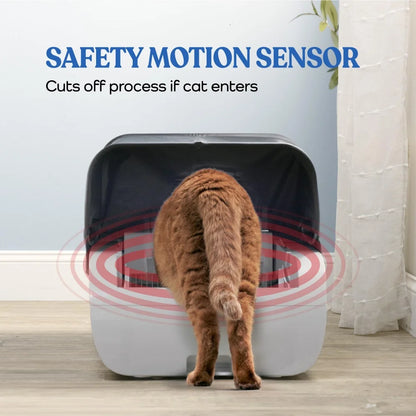 Smart WiFi Automatic Self-Cleaning Cat Litter Box with App Control & LED Indicators