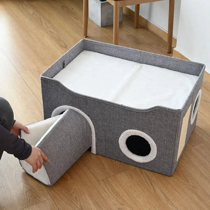 Warm Plush Cat Bed House